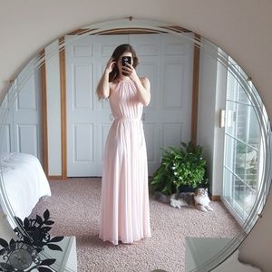 Soft pink maxi dress